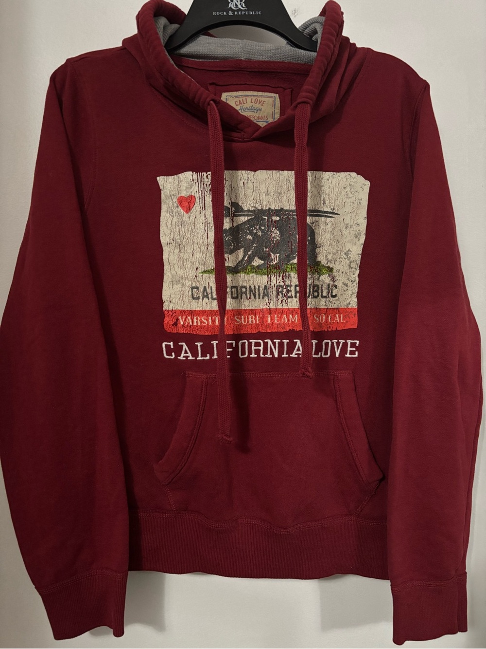 California Love Women's Maroon Pullover Hoodie